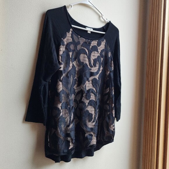 Sweet Grey Black‎ Lace Long Sleeve Jersey Size Small - Picture 3 of 15